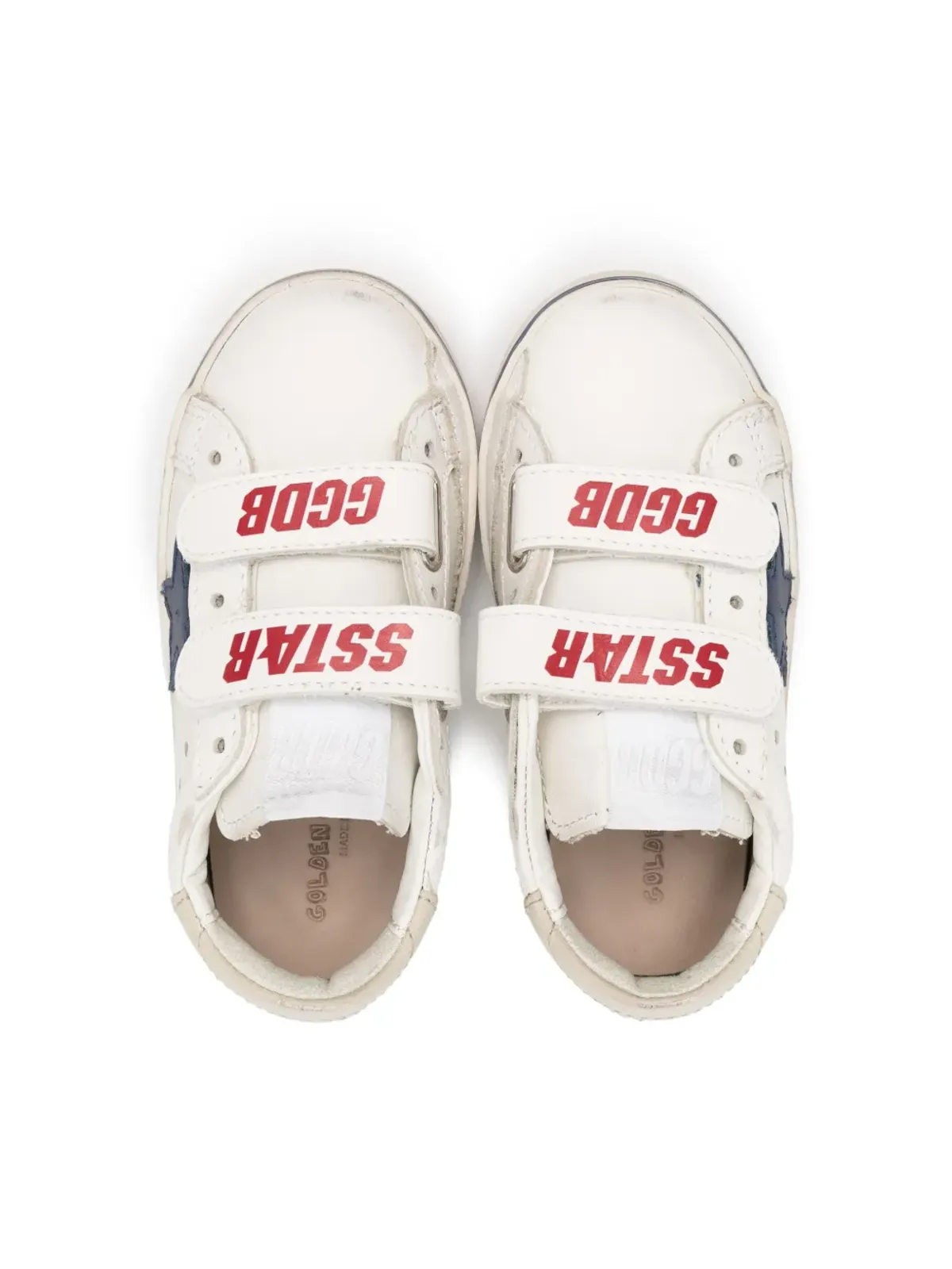 Golden Goose Kids オールドスクール・ヤング レザースニーカー - 画像3