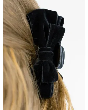 Jennifer Behr Matilda ボウ付きクロークリップ ブラック - サムネイル2