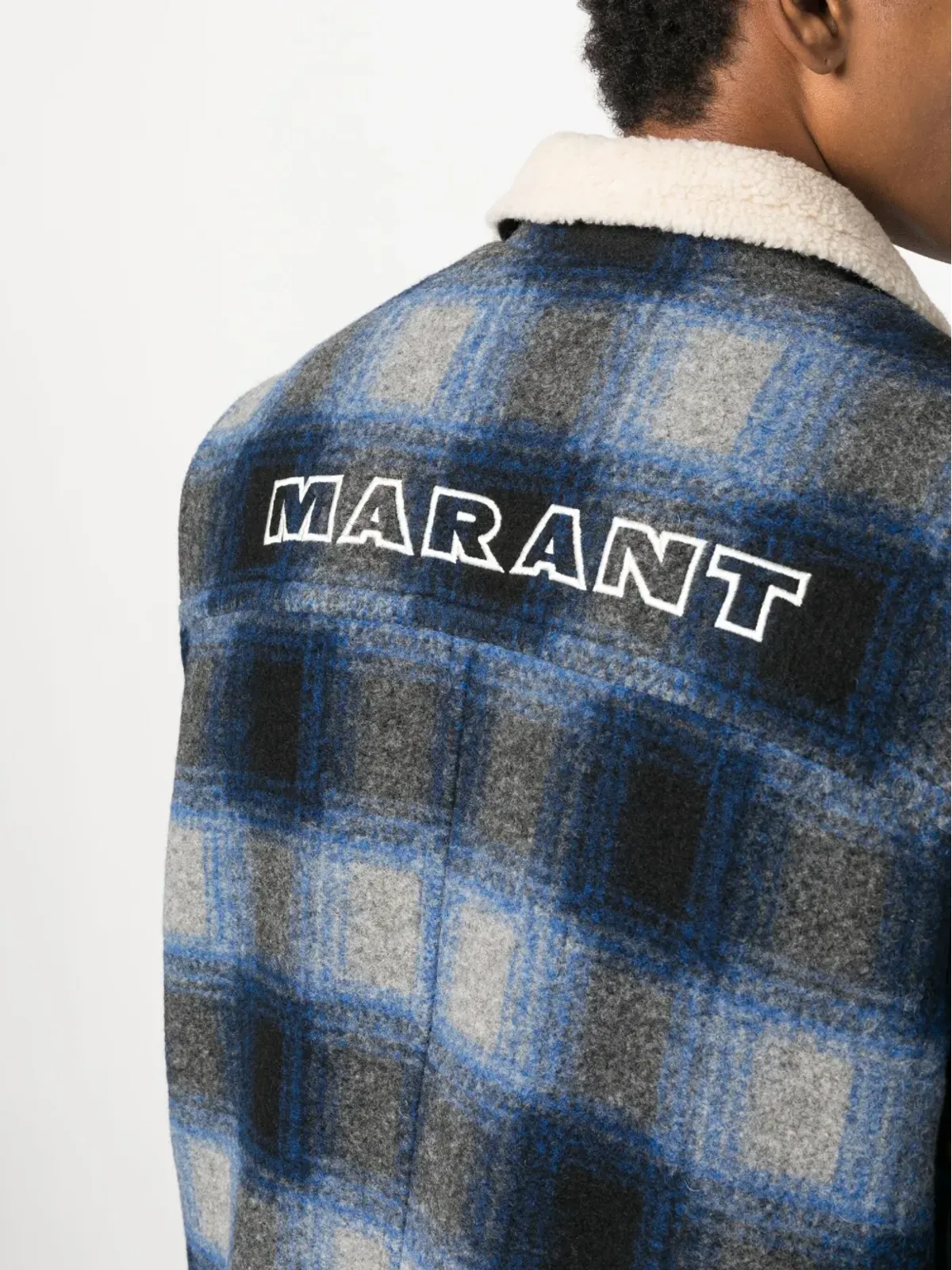 MARANT Kiran チェック柄ジレ - Blue - 画像5