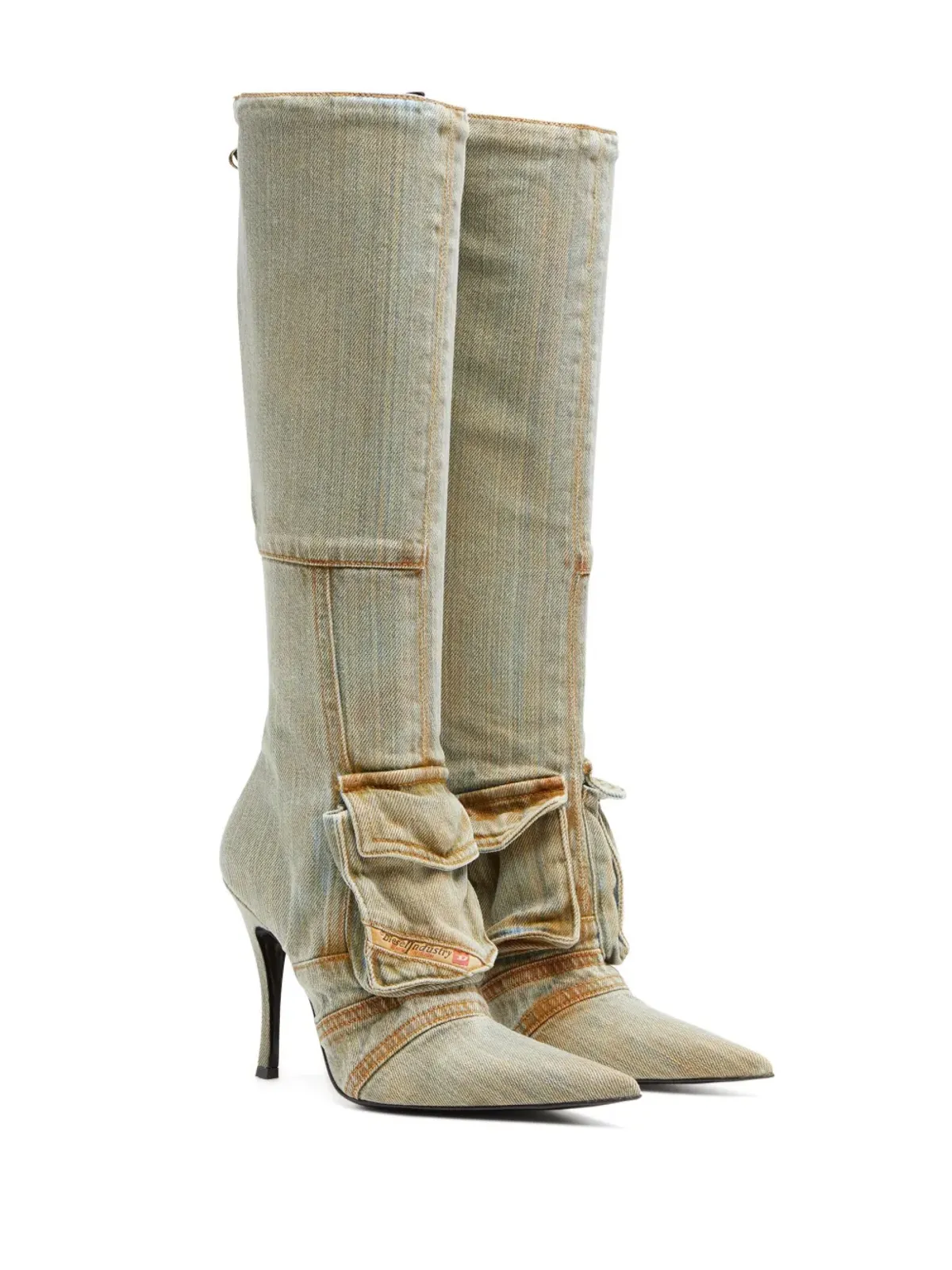 Diesel D-Venus Pocket デニム ニーハイブーツ - Neutrals - 画像2