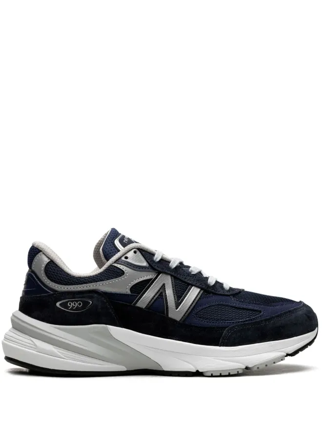New Balance New Balance 990v6 レザー スニーカー（ネイビー）の商品画像