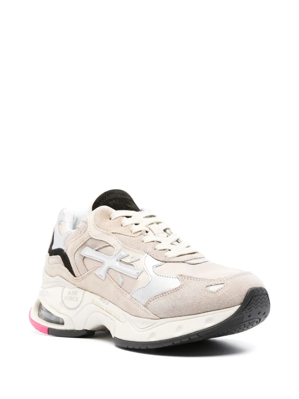 Premiata Sharky ロゴエンボス レザー スニーカー - 画像2