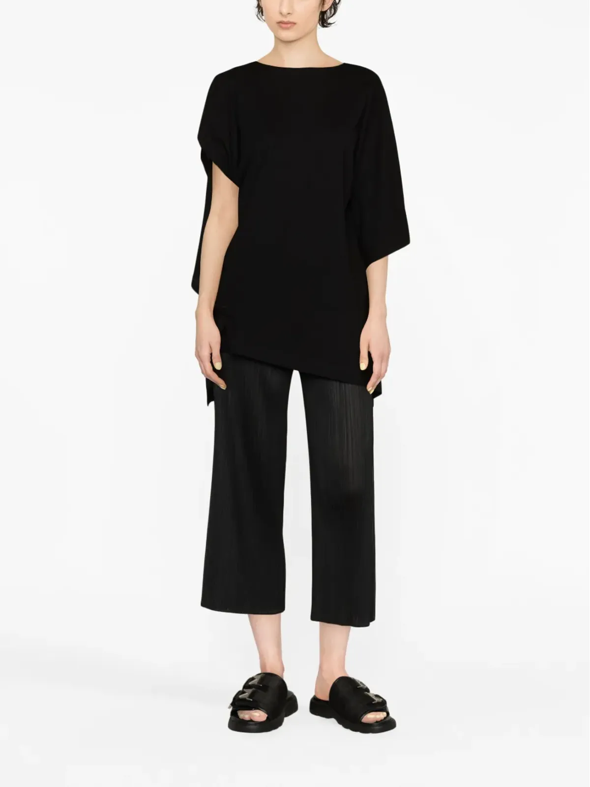 Pleats Please Issey Miyake クロップドプリーツパンツ - 画像2