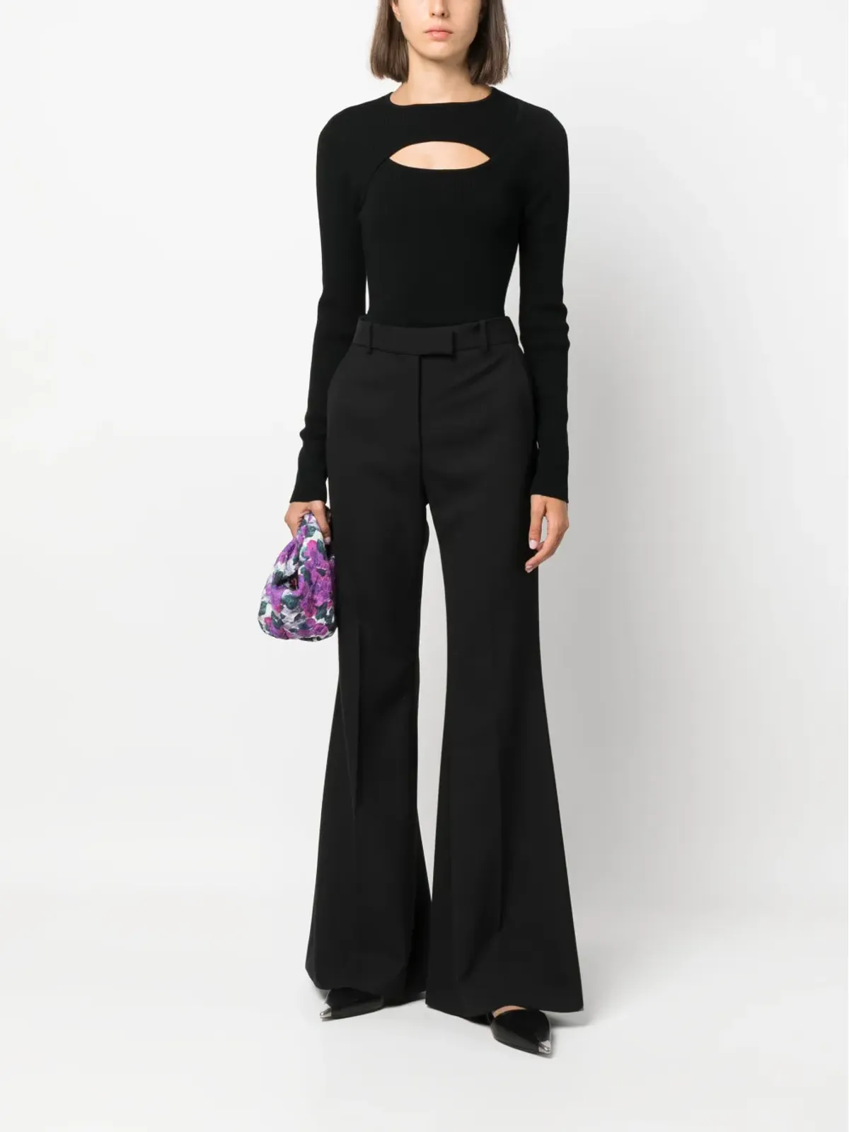 DVF Diane von Furstenberg カットアウト長袖トップ - 画像2