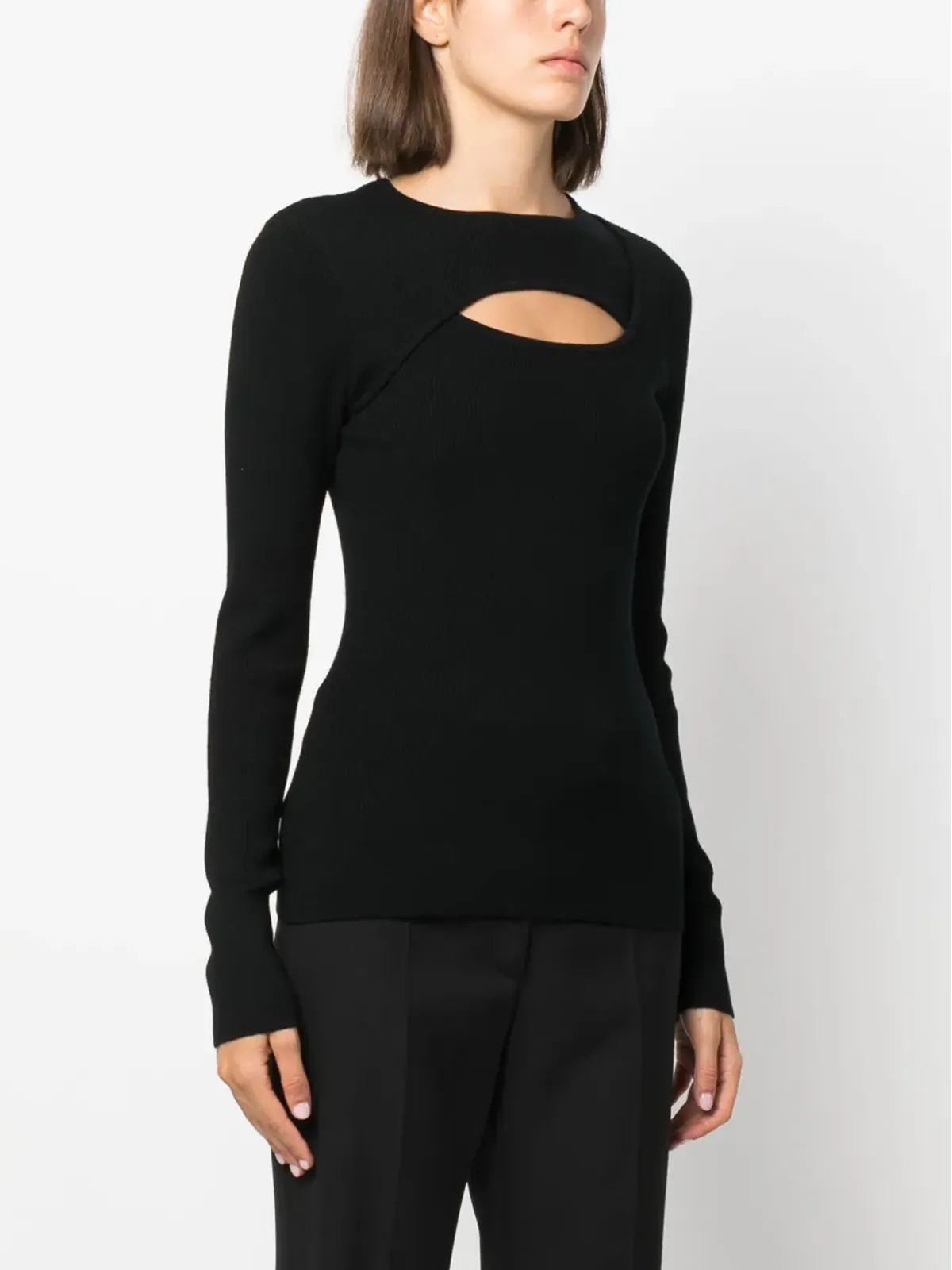 DVF Diane von Furstenberg カットアウト長袖トップ - 画像3
