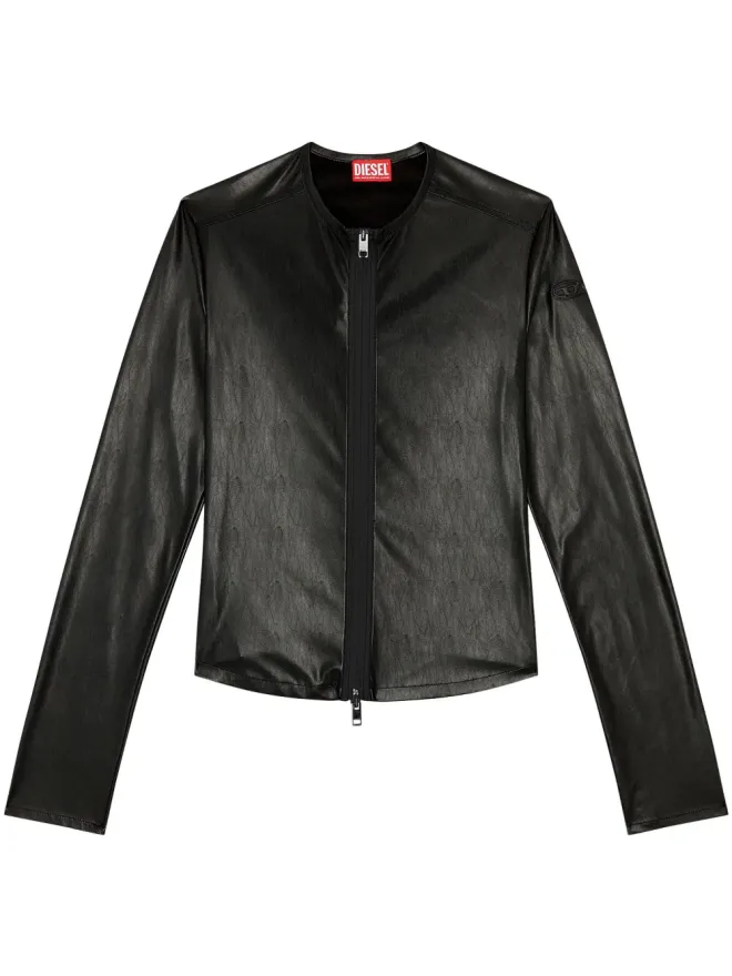 Diesel Diesel S-Nes フェイクレザー ジップアップトップの商品画像