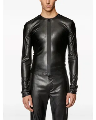 Diesel S-Nes フェイクレザー ジップアップトップ - サムネイル4