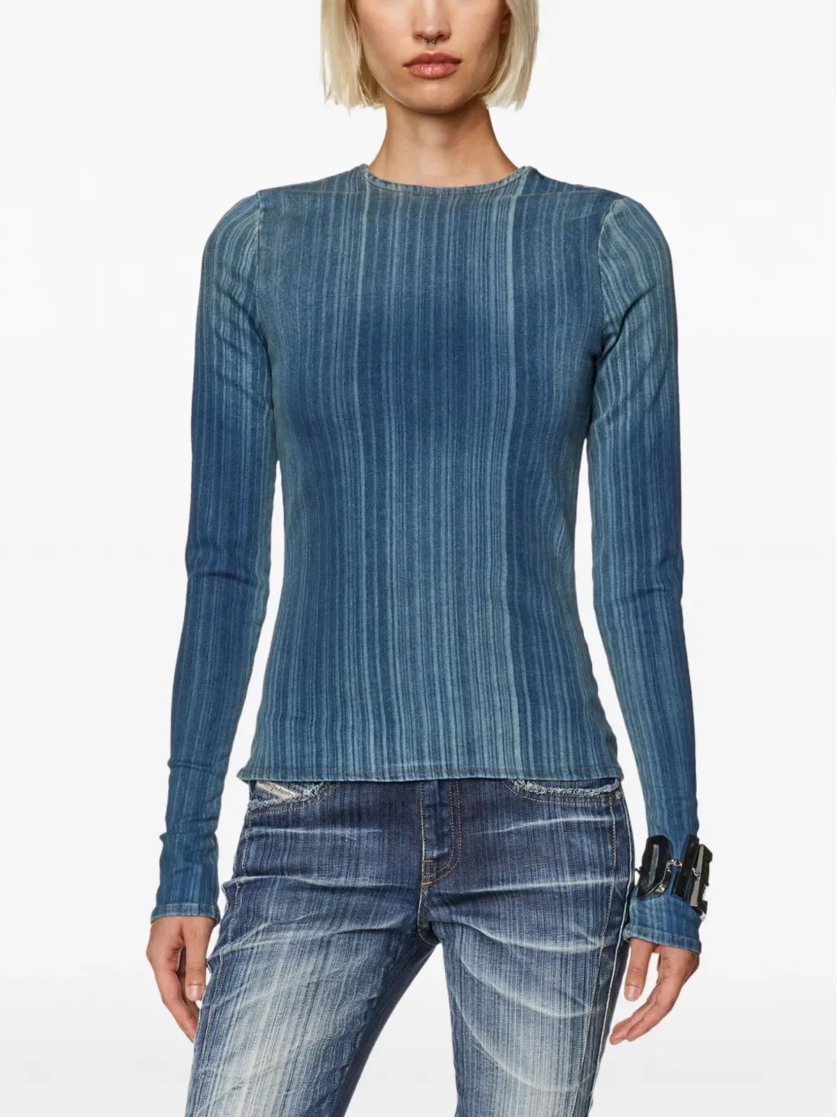 Diesel De-Bob-Fsd1 長袖Tシャツ - ブルー - 画像3