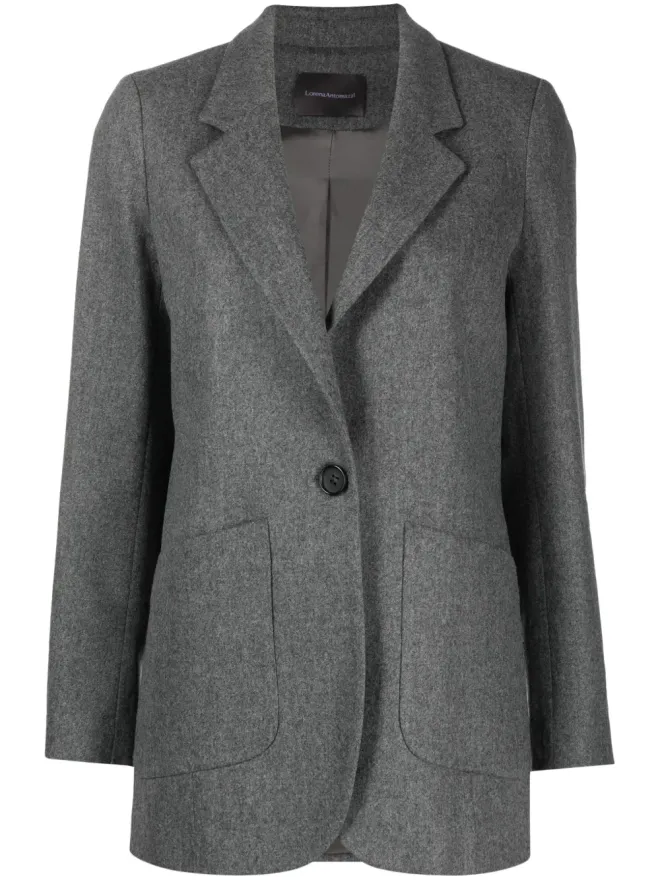 Lorena Antoniazzi Lorena Antoniazzi メランジュ風のシングルブレストブレザーの商品画像