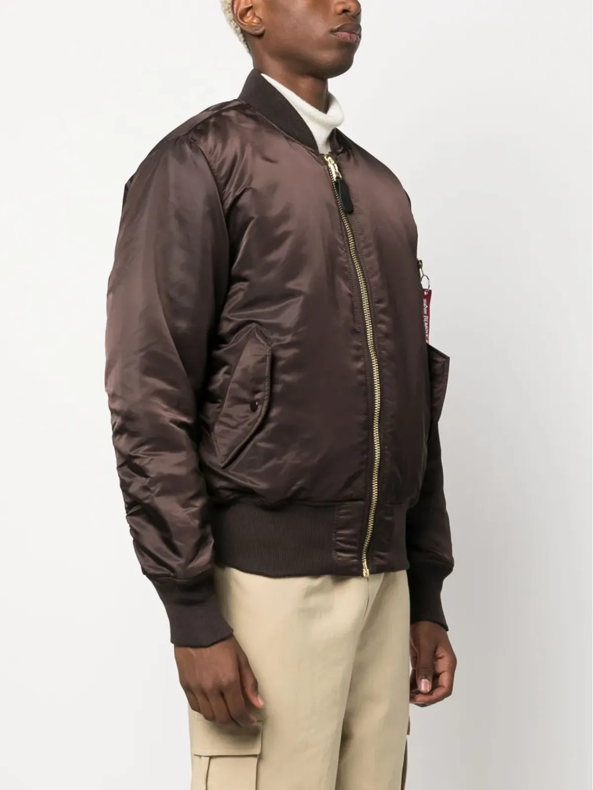 Alpha Industries リバーシブルジップアップボンバージャケット - 画像3