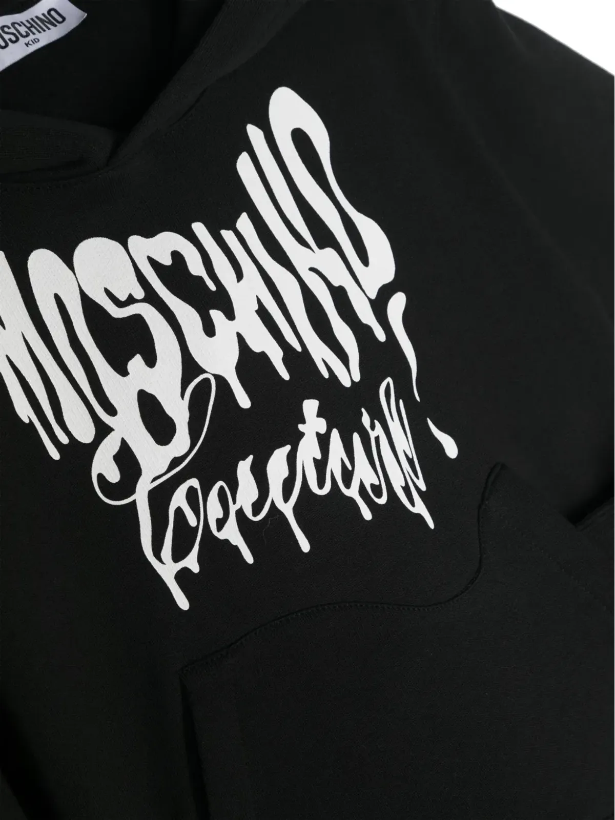 Moschino Kids アシンメトリック ロゴプリント フーディ - 画像3