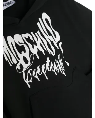 Moschino Kids アシンメトリック ロゴプリント フーディ - サムネイル3