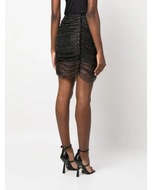 Giuseppe Di Morabito ラインストーン装飾メッシュミニスカート - サムネイル4