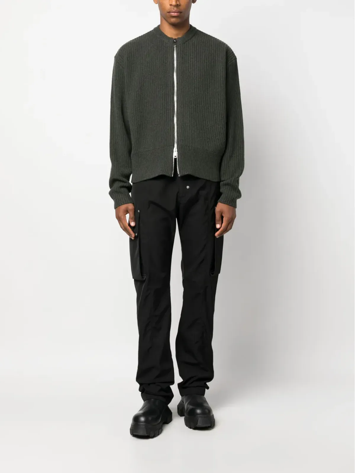 Givenchy ジップアップ ウール カーディガン - Green - 画像2