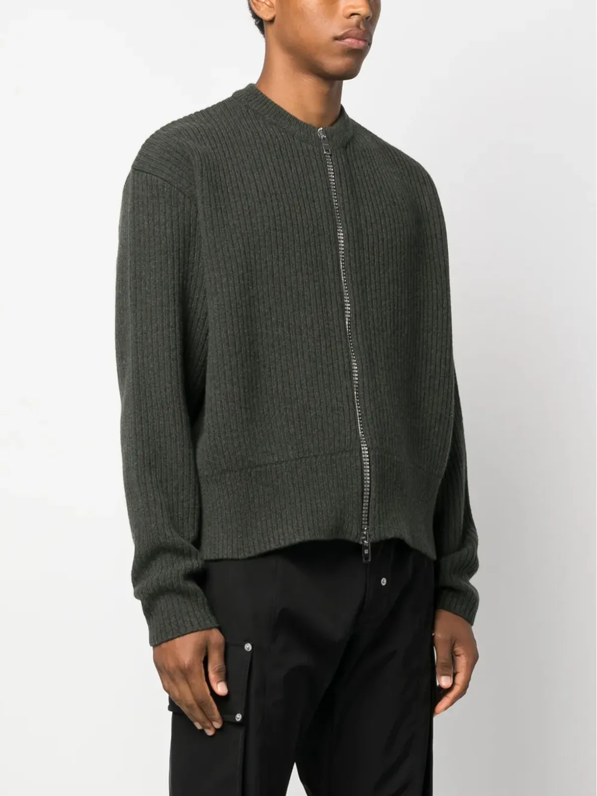 Givenchy ジップアップ ウール カーディガン - Green - 画像3