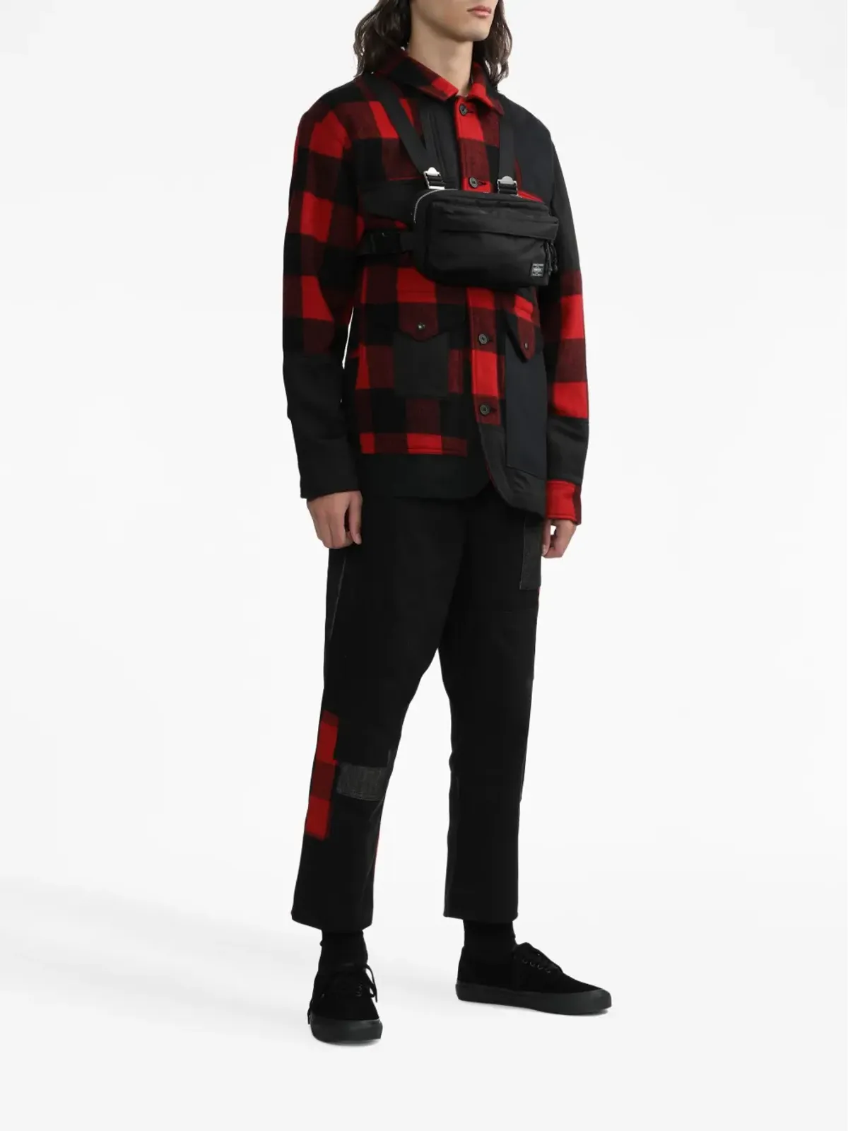 Comme des Garçons Homme x Porter ロゴパッチ チェストバッグ - ブラック - 画像2
