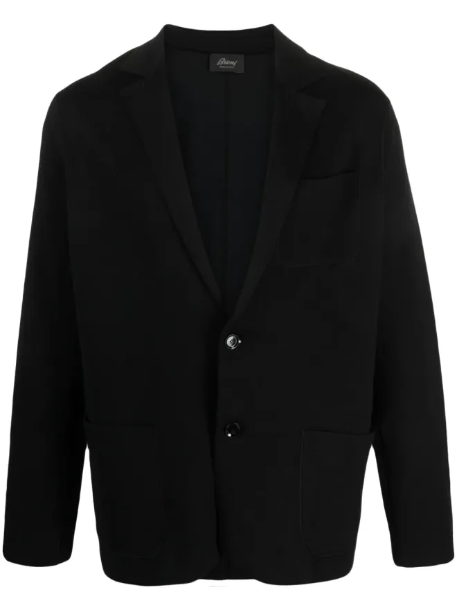 Brioni Brioni シングルブレスト ジャージー ブレザー（ブラック）の商品画像