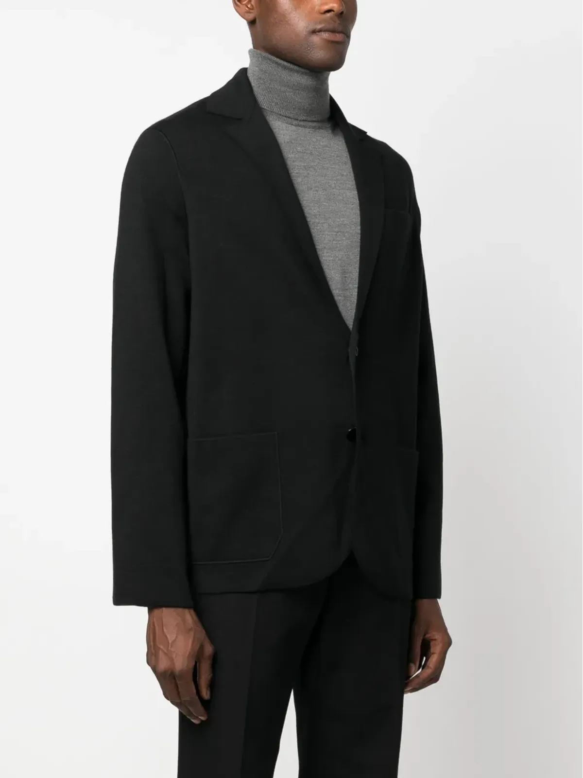 Brioni シングルブレスト ジャージー ブレザー（ブラック） - 画像3