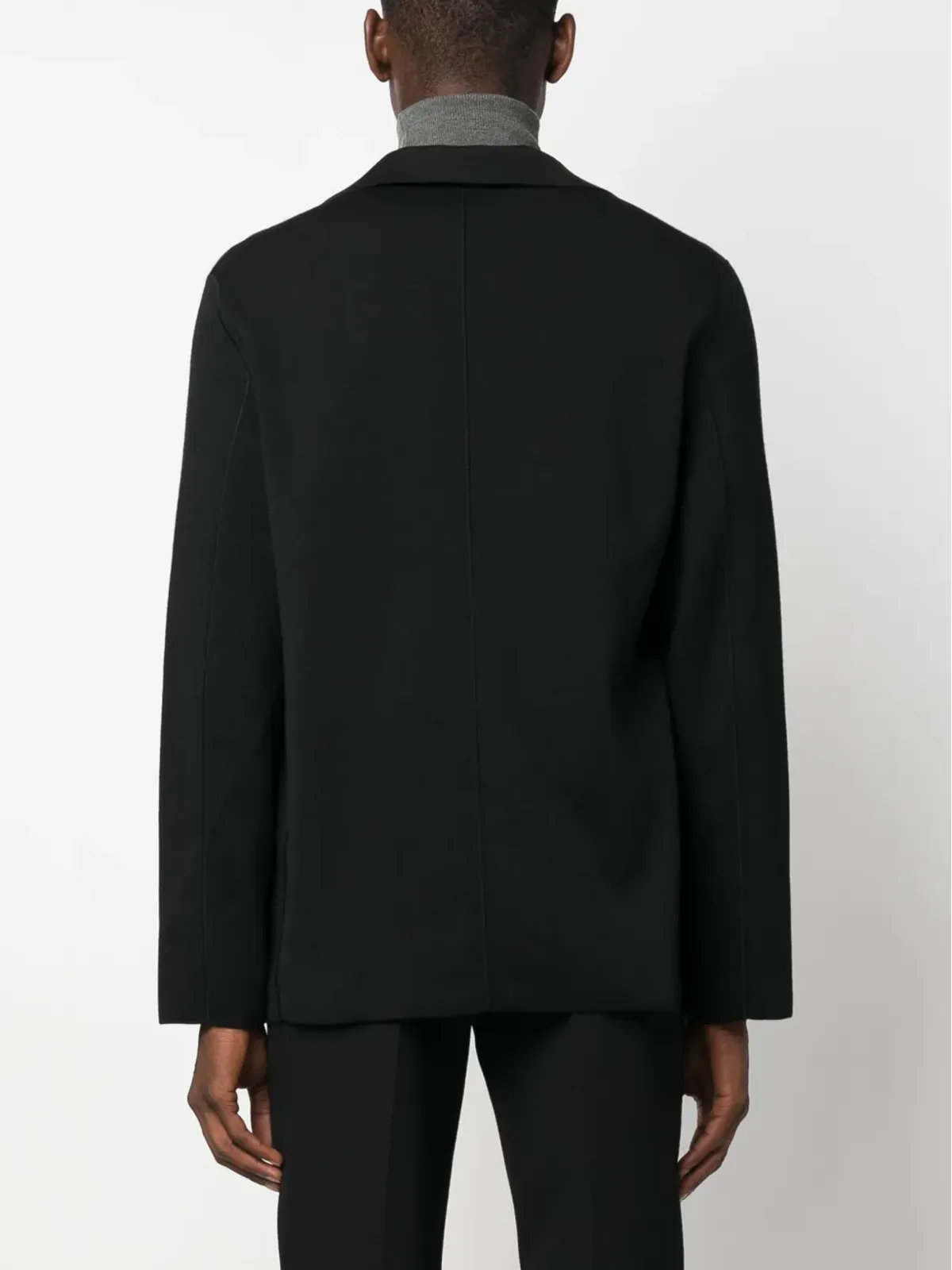 Brioni シングルブレスト ジャージー ブレザー（ブラック） - 画像4