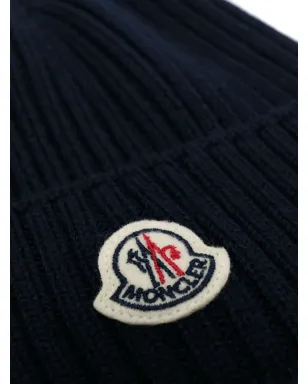 Moncler Enfant ロゴパッチ付きビーニーハット - サムネイル2