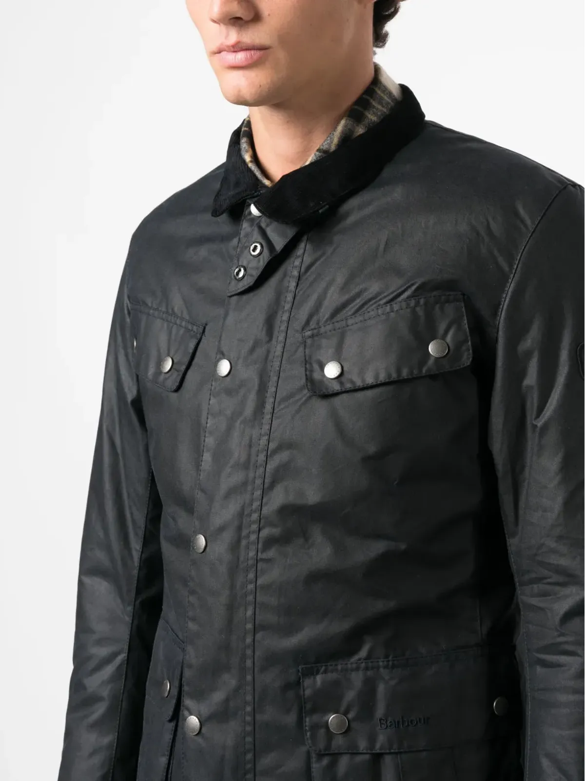 Barbour International デュード・ワックスド・ミリタリージャケット - 画像5