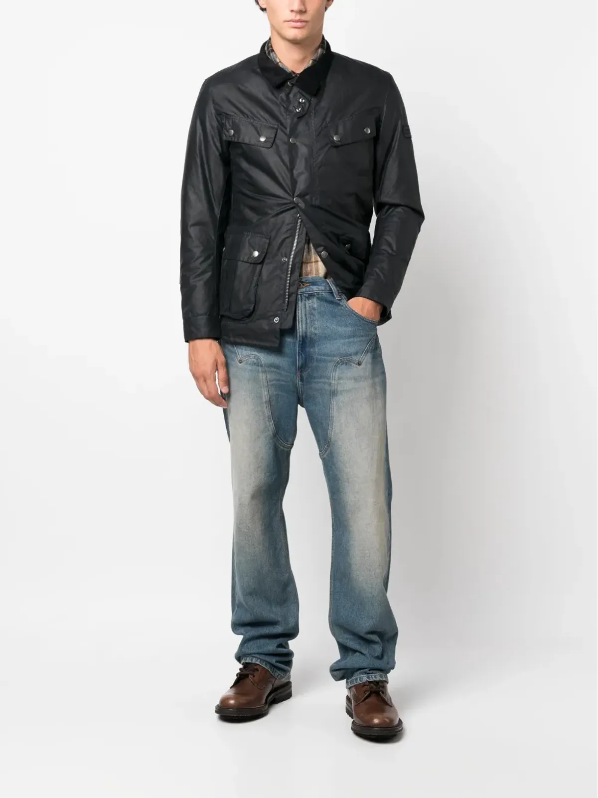 Barbour International デュード・ワックスド・ミリタリージャケット - 画像2