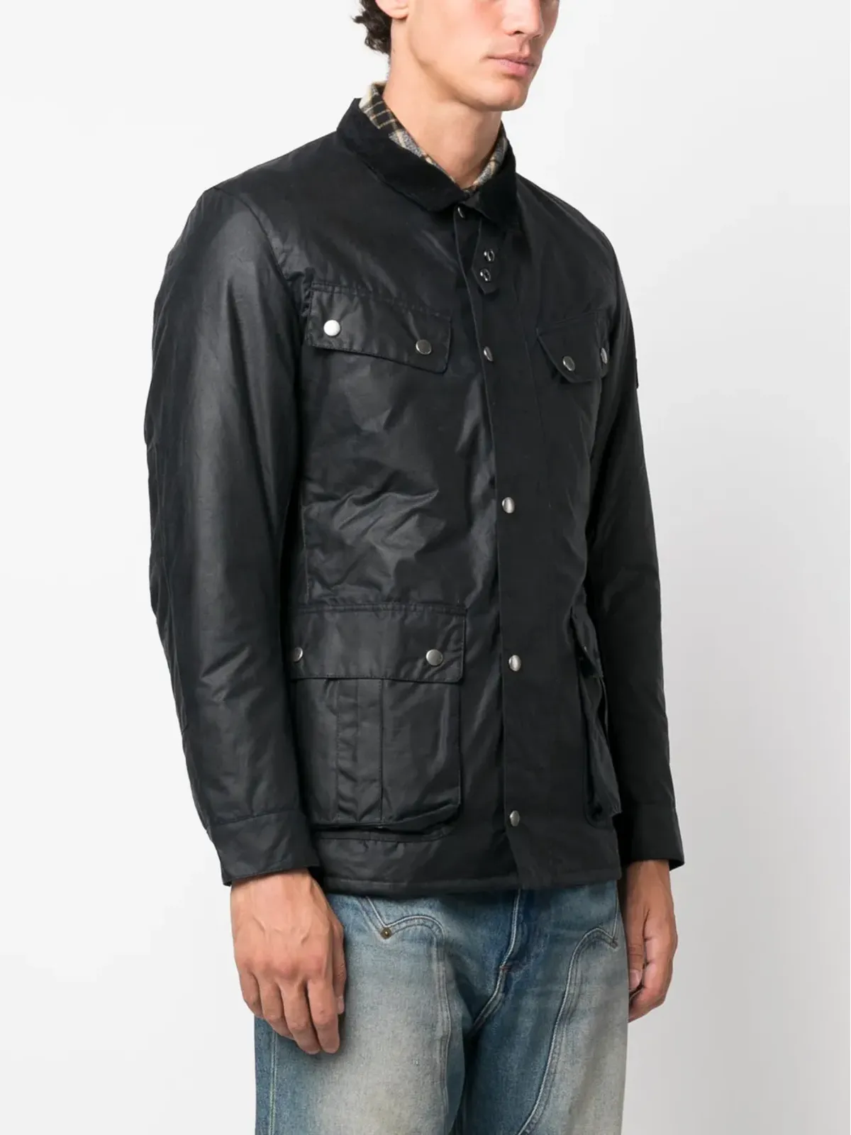 Barbour International デュード・ワックスド・ミリタリージャケット - 画像3