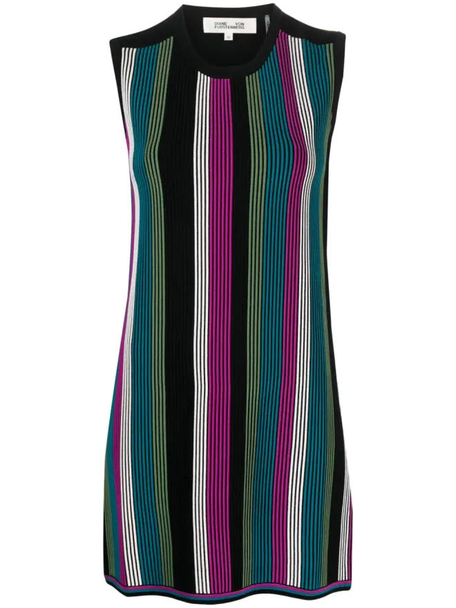 DVF Diane von Furstenberg DVF Diane von Furstenberg メタストライプ ミニドレスの商品画像