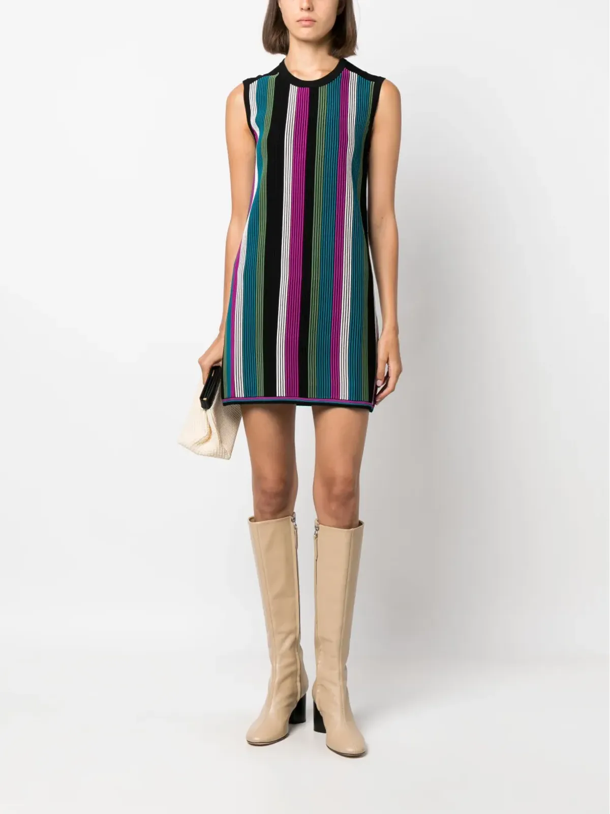 DVF Diane von Furstenberg メタストライプ ミニドレス - 画像2