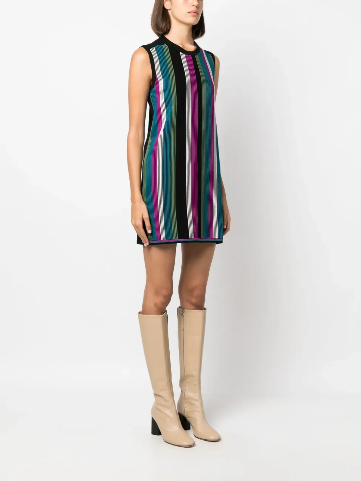 DVF Diane von Furstenberg メタストライプ ミニドレス - 画像3