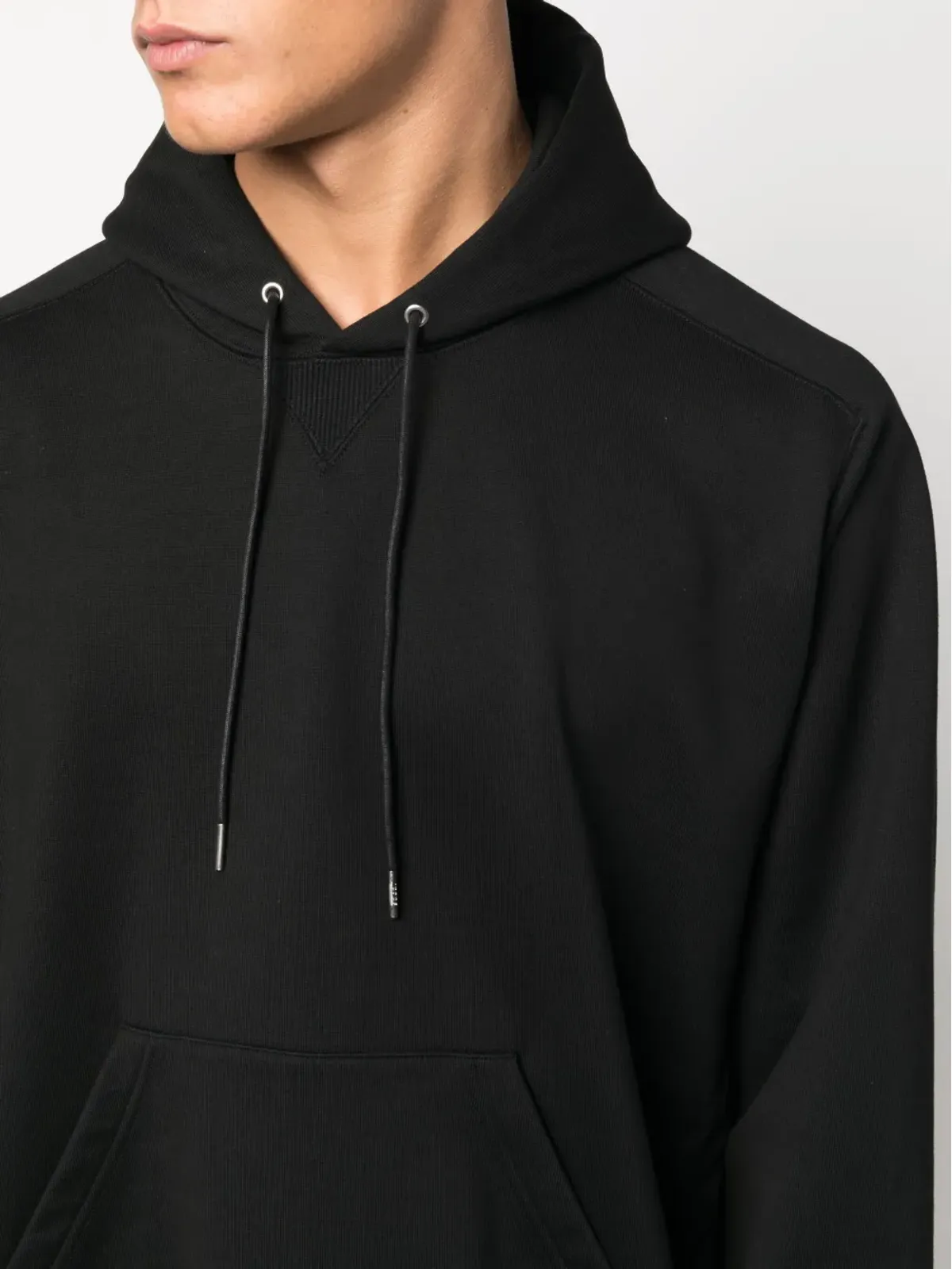 sacai コットン ドローストリング フード付きパーカー - 画像5