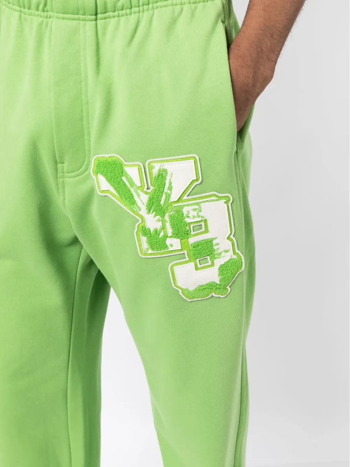 Y-3 GFX FT ロゴパッチ コットン トラックパンツ - 画像5