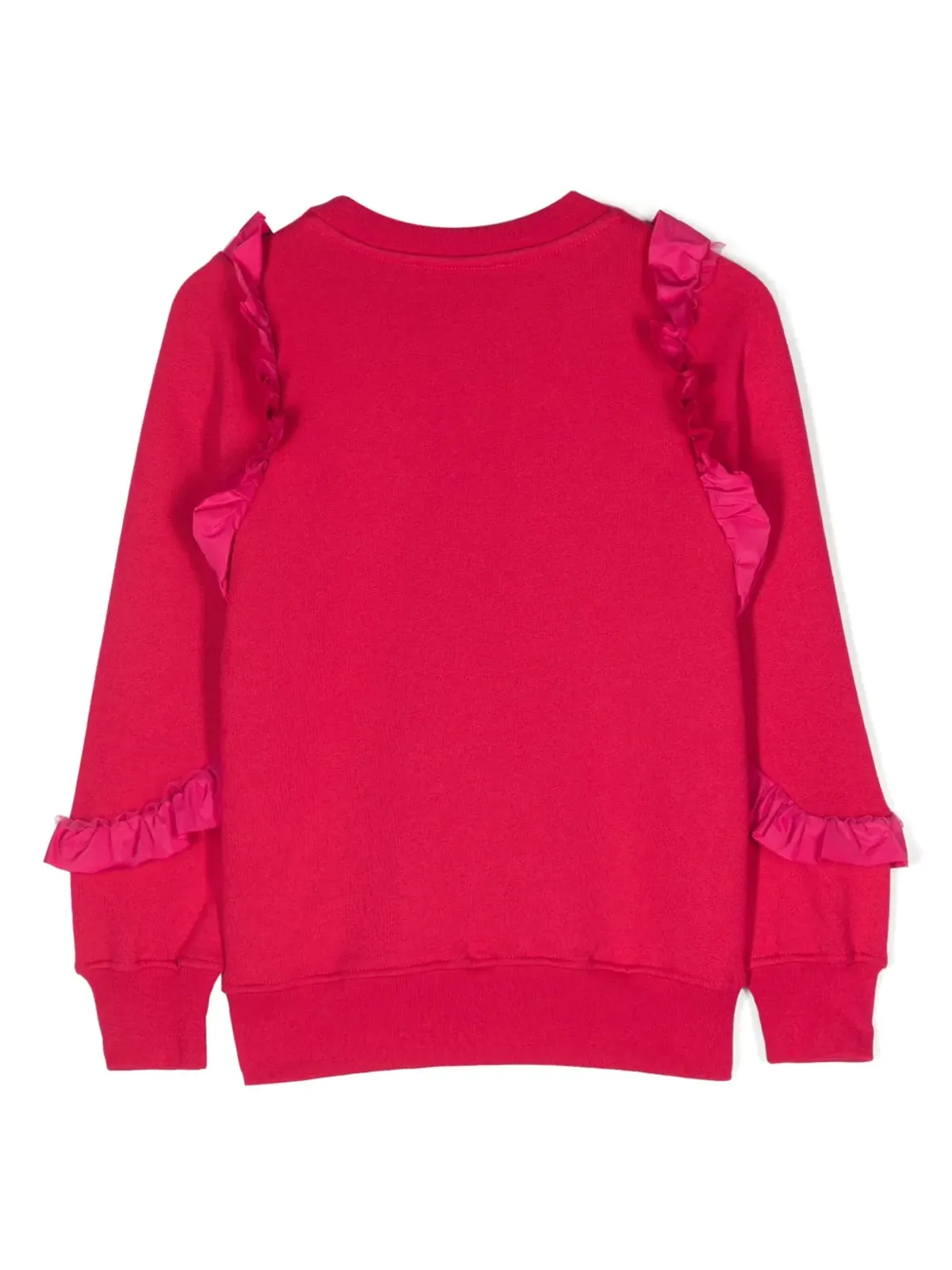 MSGM Kids ロゴ刺繍入りフリルディテールのスウェットシャツ - ピンク - 画像2