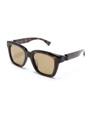 Alexander McQueen Eyewear 鼈甲柄スクエアフレーム サングラス - サムネイル2