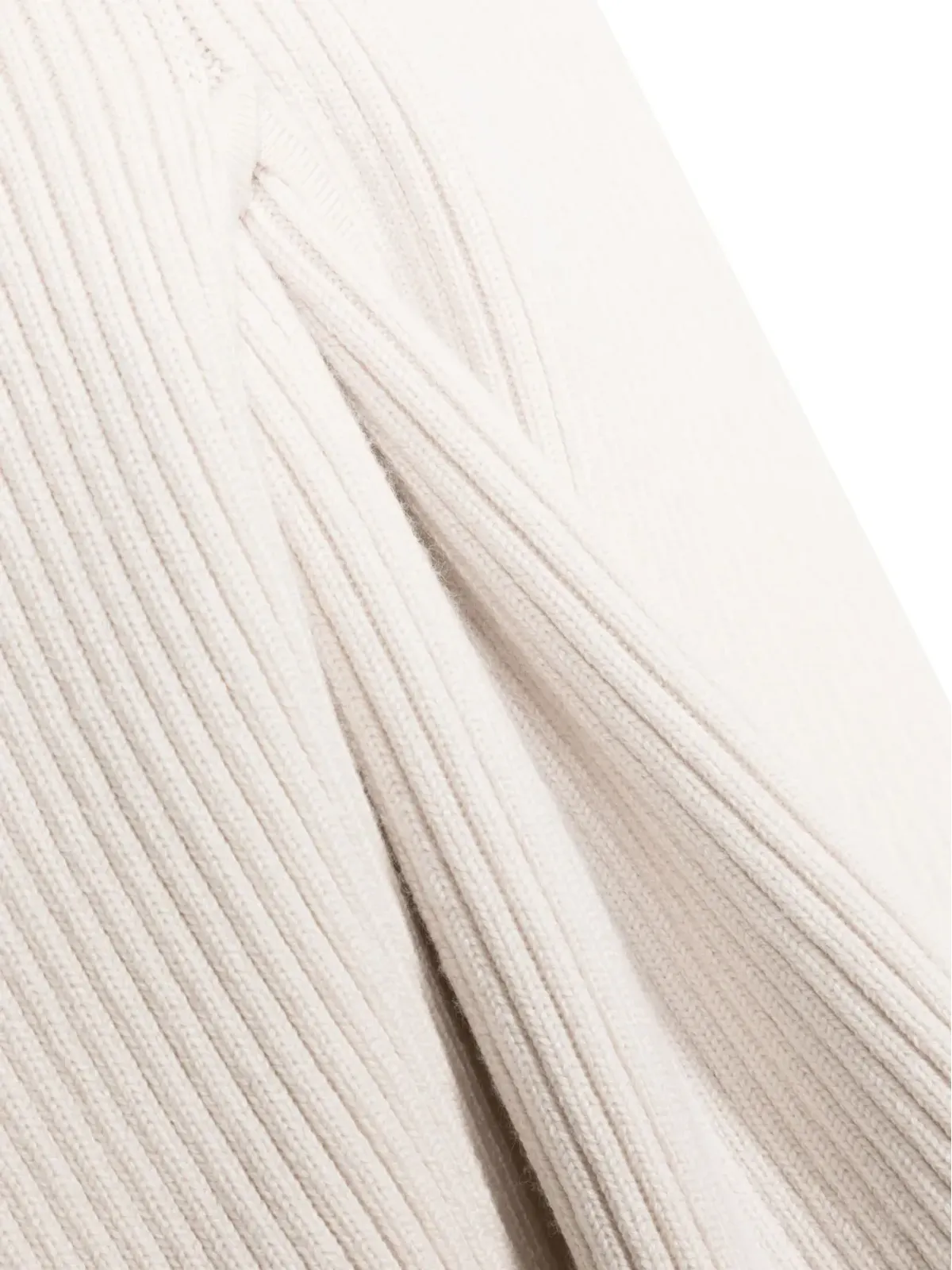 Courrèges ロゴパッチ付きリブ編みスカーフ - 画像3