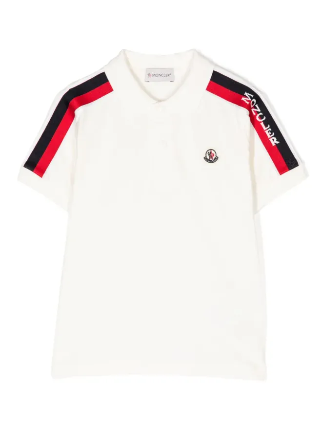 Moncler Enfant Moncler Enfant ロゴパッチ付きピケポロシャツの商品画像