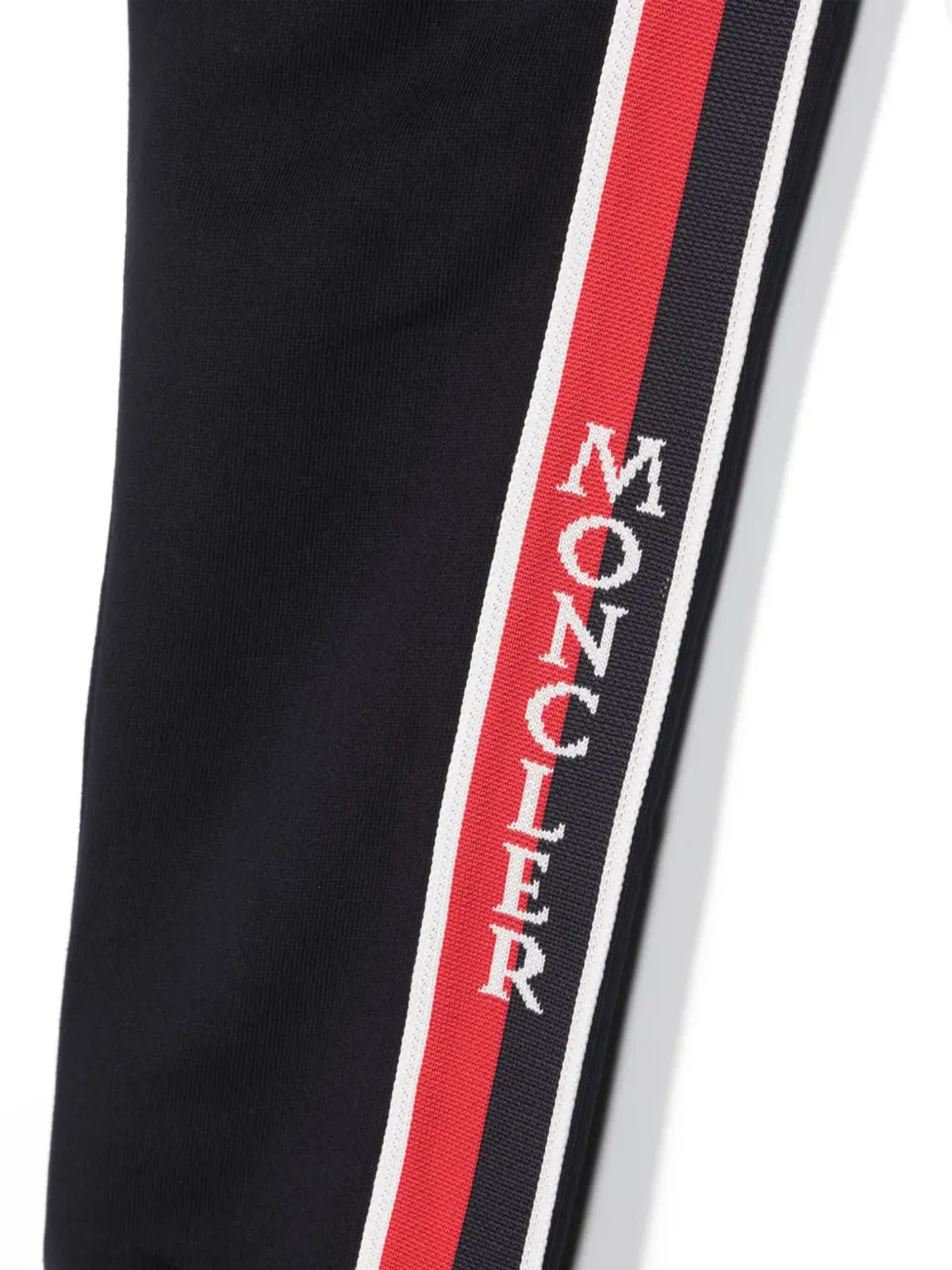 Moncler Enfant ロゴストライプ コットン トラックパンツ - ブルー - 画像3