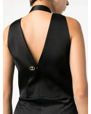 TWINSET Vネック ノースリーブ ジャンプスーツ - ブラック - サムネイル5