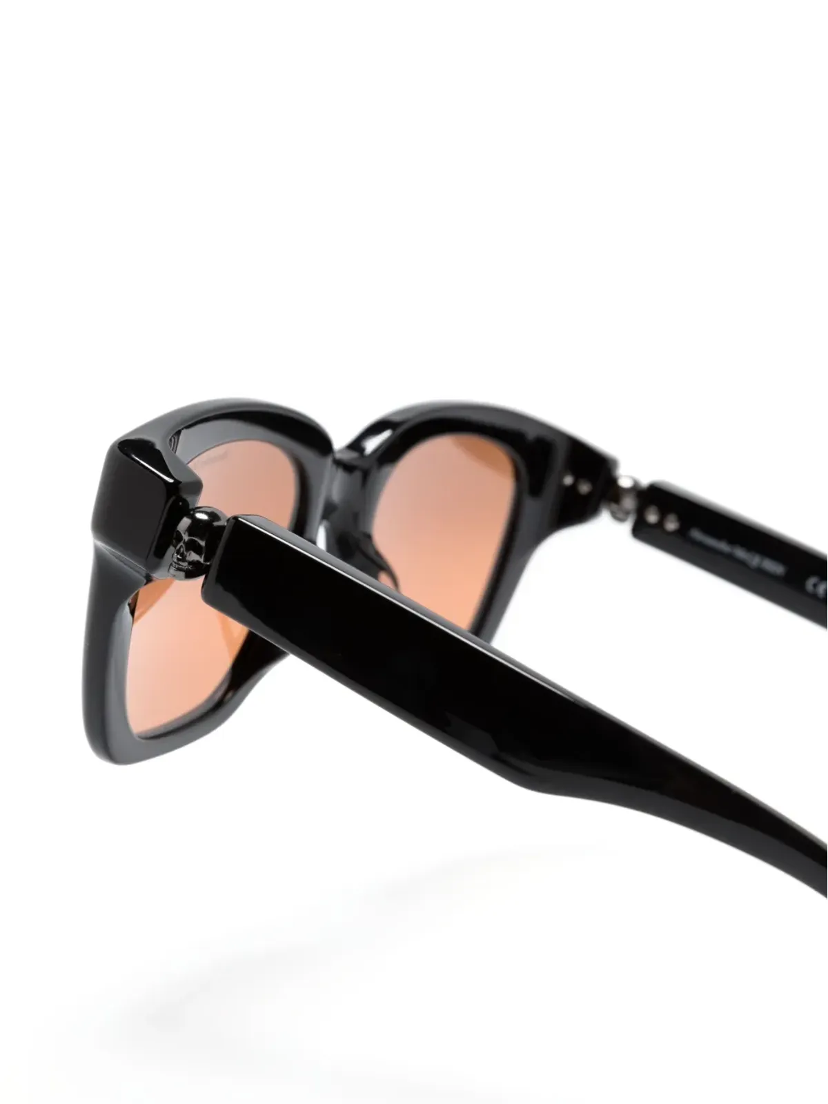Alexander McQueen Eyewear スカルアップリケ付きスクエアフレームサングラス - 画像3