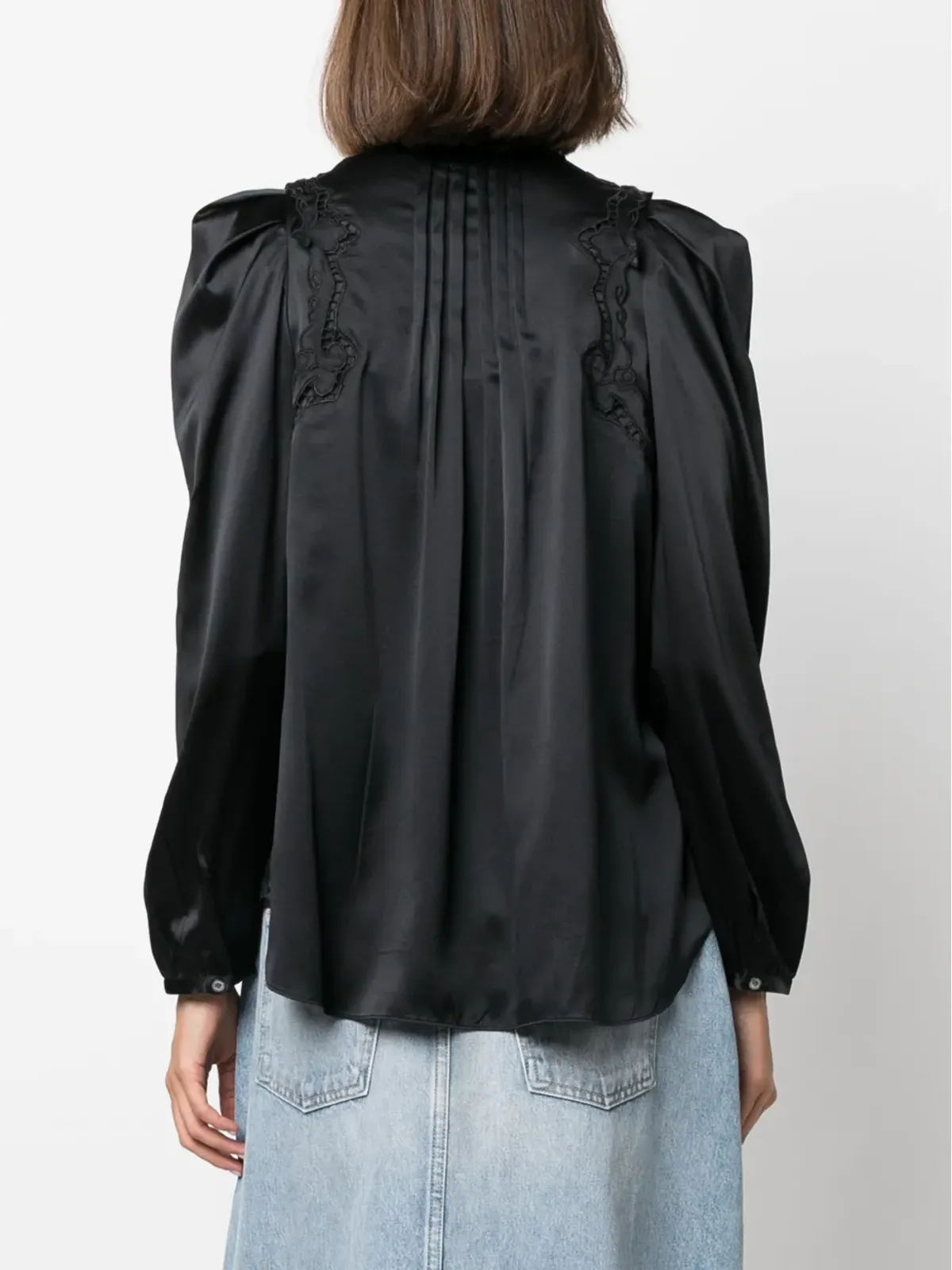ISABEL MARANT Joanea プリーツ ブラウス - ブラック - 画像4