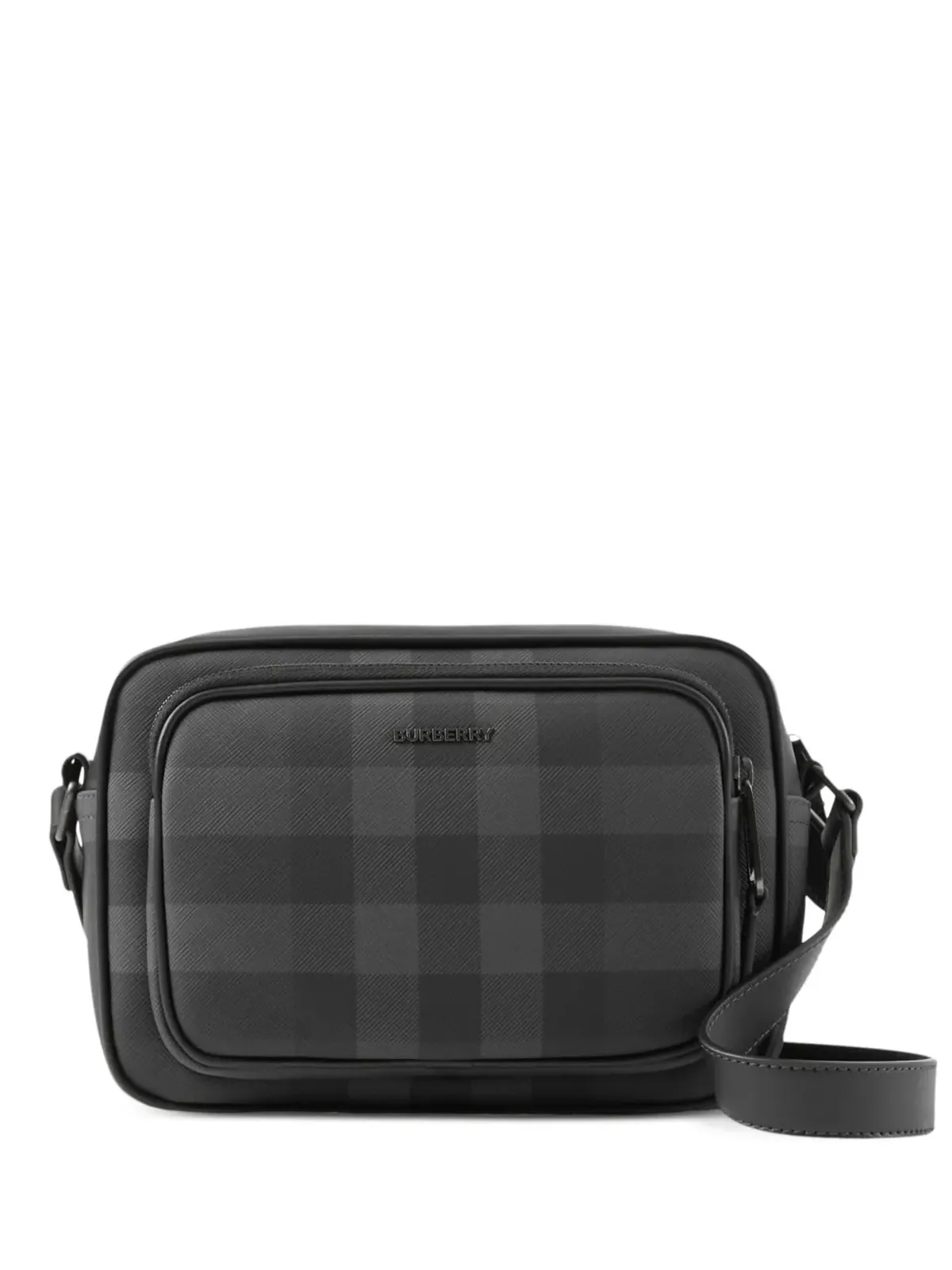 Burberry パディ レザー メッセンジャーバッグ グレー - 画像1