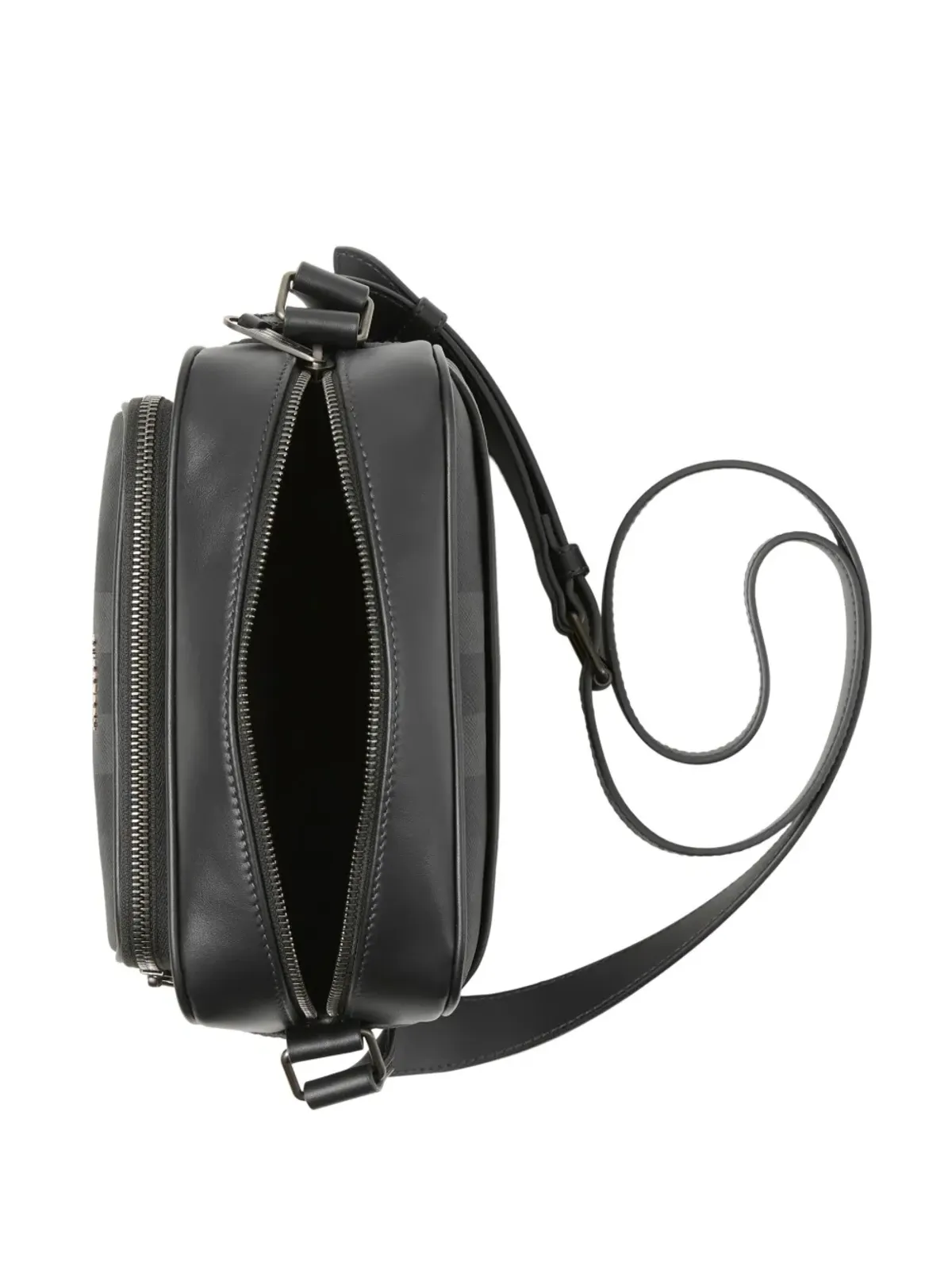 Burberry パディ レザー メッセンジャーバッグ グレー - 画像4