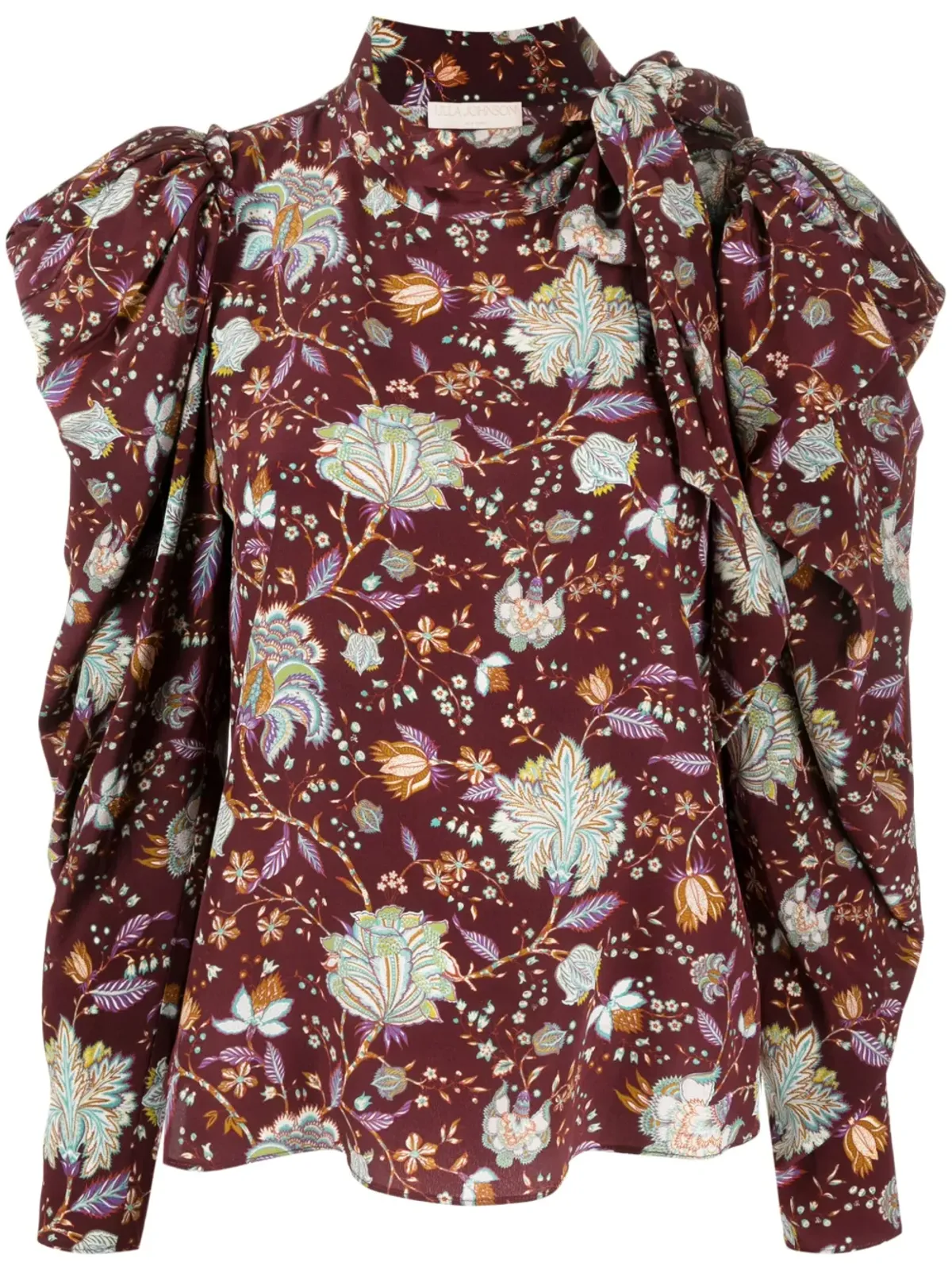 Ulla Johnson floral-pattern silk blouse - Red - 画像1