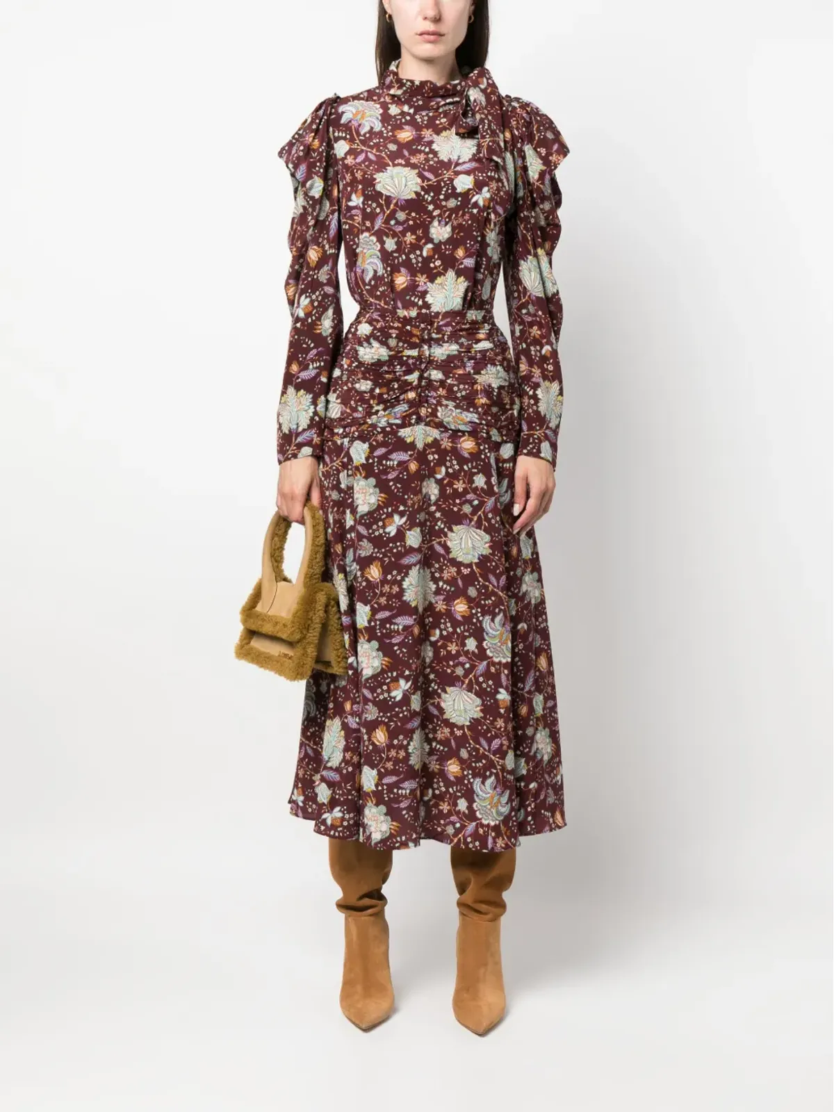 Ulla Johnson floral-pattern silk blouse - Red - 画像2