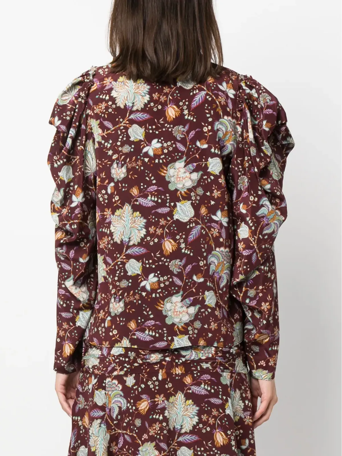 Ulla Johnson floral-pattern silk blouse - Red - 画像4