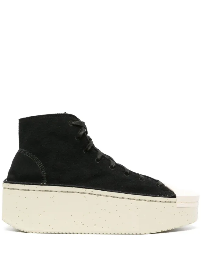 Y-3 Y-3 レースアッププラットフォームスニーカー - ブラックの商品画像