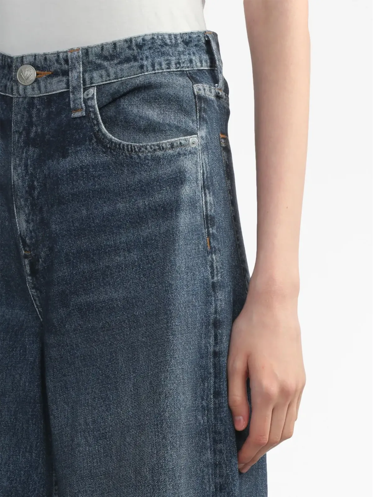rag & bone ミッドライズ・ワイドレッグジーンズ - ブルー - 画像5
