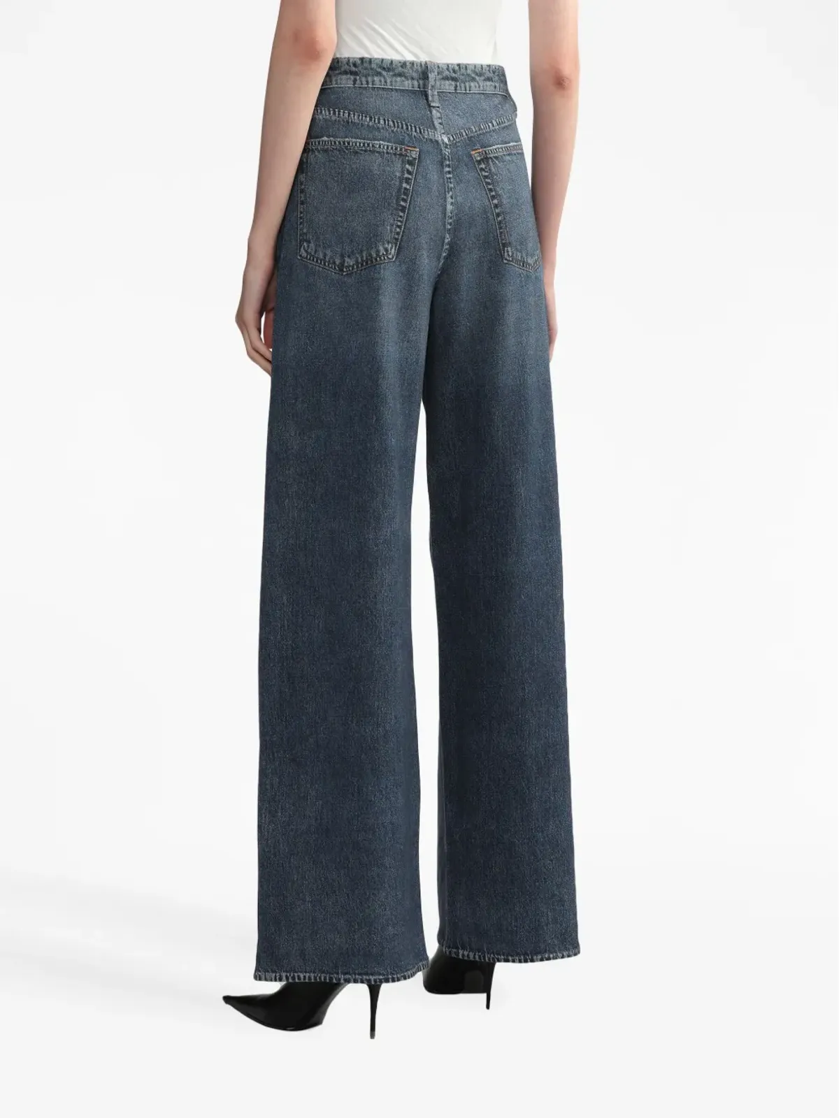 rag & bone ミッドライズ・ワイドレッグジーンズ - ブルー - 画像4