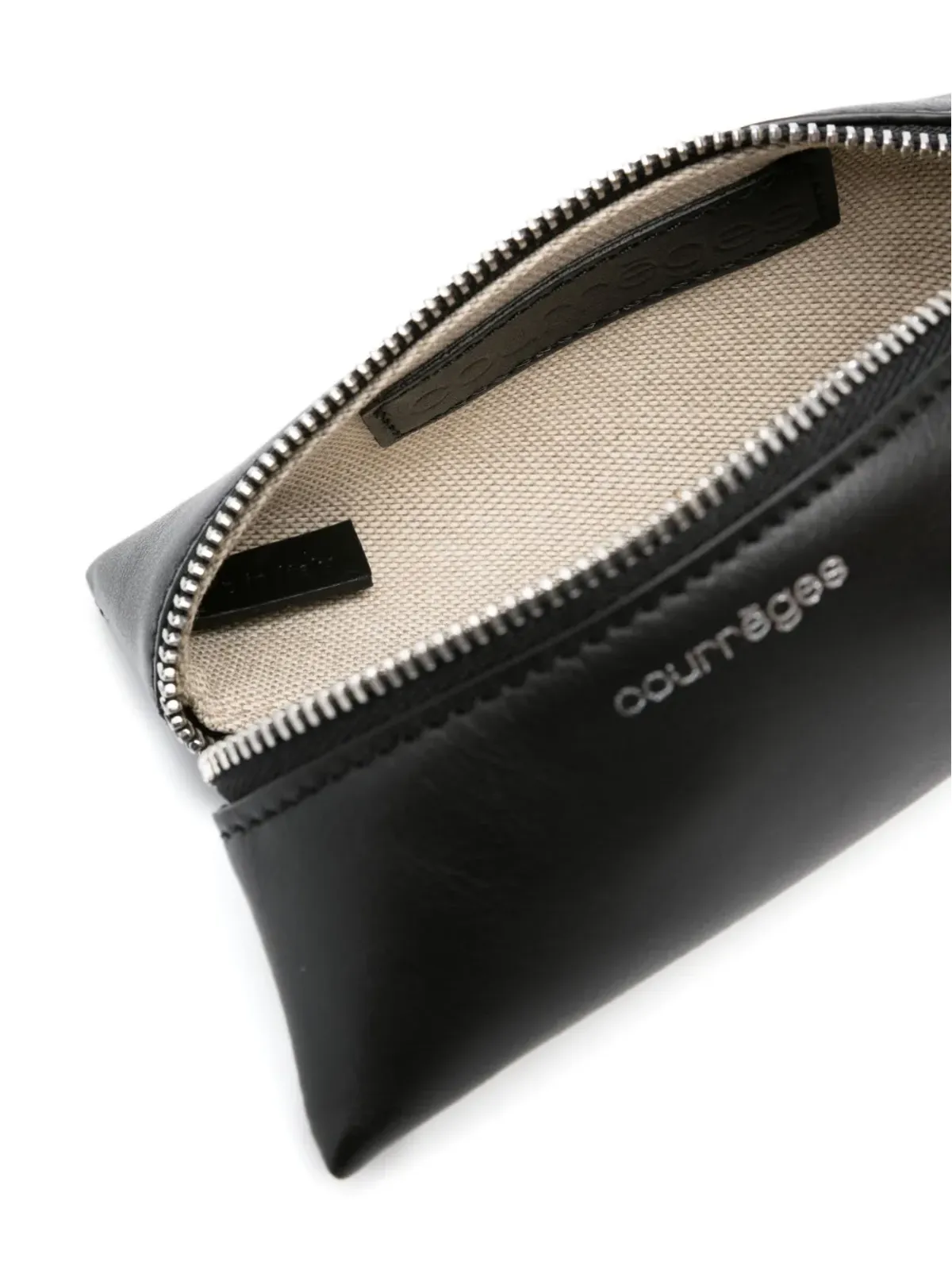 Courrèges One Nano leather wallet - Black - 画像3