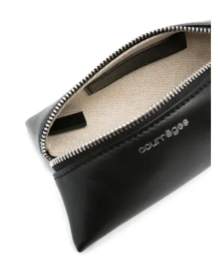 Courrèges One Nano leather wallet - Black - サムネイル3